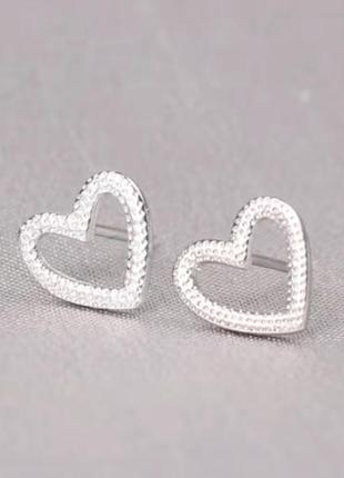 Сережки сердечка