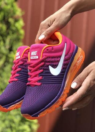 Жіночі кросівки nike air max 2017 сітка рожеві, фіолетові