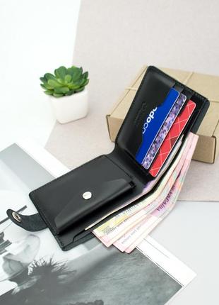 Подарунковий чоловічий набір №67 "тризуб": ремінь + портмоне + ключниця + обкладинка на паспорт (чорний)4 фото
