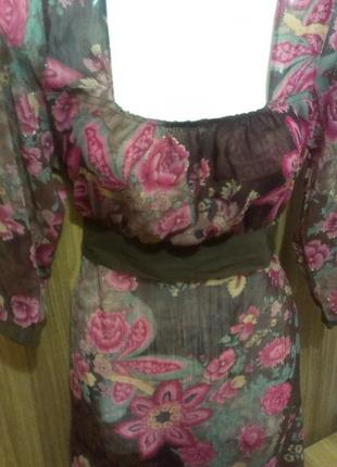 Блузка с люресовой нитью с завязкой под грудью caltare