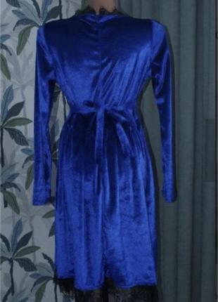 Електро синє плаття2 фото