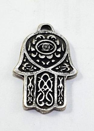 Амулет хамса рука защиты серебрение / амулет хамса рука защиты серебрение 3x2 см