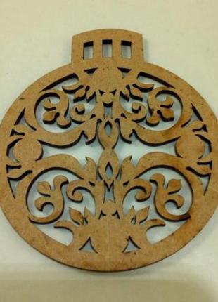 Деревянная снежинка под декупаж / новогоднее украшение 9x9 см