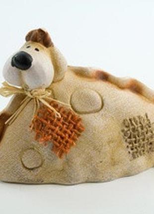 Фигурка керамическая собака лежачая лепка / фигурка керамическая собака лежачая лепка 12x7x5 см