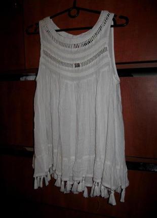 Топ boho молочный