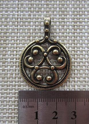 Брелок амулет трилистник бронзовое покрытие / брелок амулет трилистник бронзовое покрытие 2x4 см