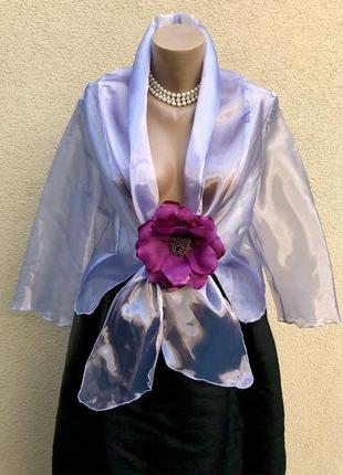 Прозрачная,блуза с бантом,органза,жакет,пиджак,блейзер,италия1 фото