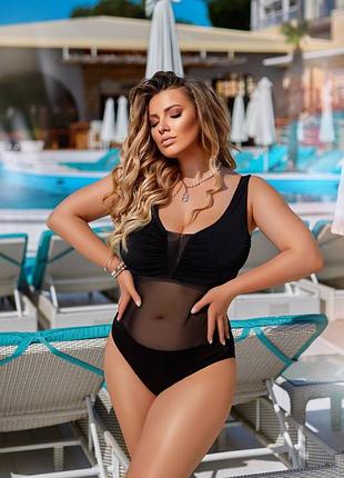 Купальник біфлекс +сітка трикотажна підкладка чашка - знімна