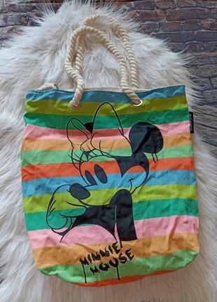 Яркая сумка-шоппер minnie mouse от primark2 фото