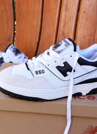 Женские кроссовки new balance 550 white black 36-37-38-39-40-41