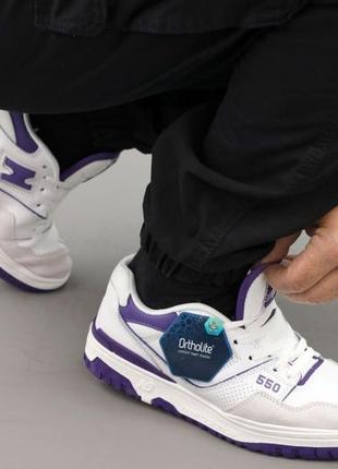 Мужские кроссовки new balance 550 white violet 40-41-42-43-44-453 фото