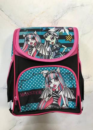 Рюкзак каркасний шкільний сундук ранець для дівчинки leader monster girl