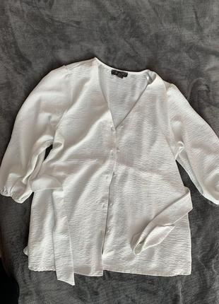 Біла блуза з поясом, біла рубашка4 фото