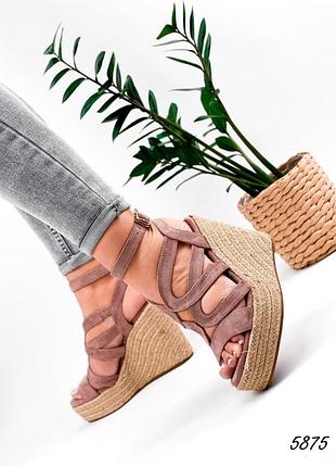 Босоніжки жіночі екозамша