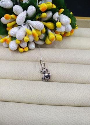 Срібний маленький кулон підвіска знак зодіаку овен 925