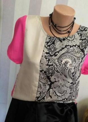 Дизайнерська шовкова блуза шовкова блузка футболка топ5 фото