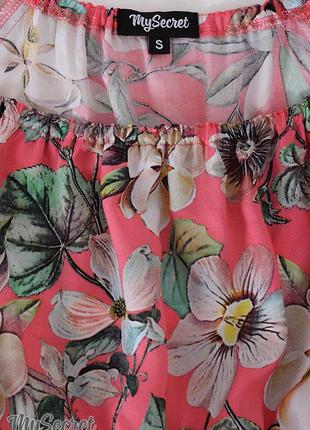Шикарное летнее платье из штапеля для беременных и кормящих roxolana dr-27.101, цветы на коралле6 фото