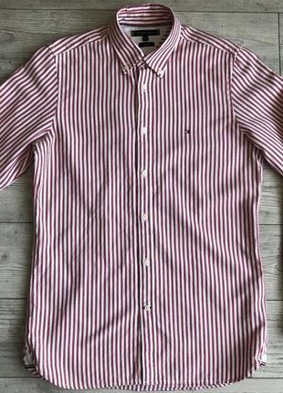 Сорочка\рубашка tommy hilfiger slim fit textured striped shirt3 фото