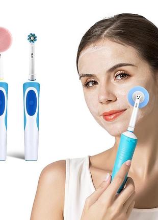 Насадка масажер для обличчя на електричну зубну щітку браун oral-b4 фото