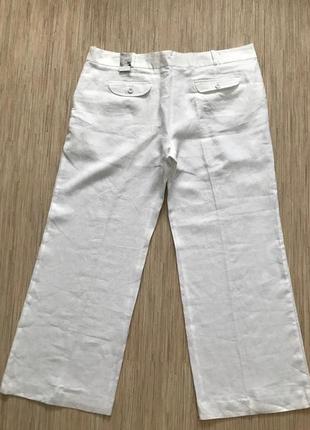 Новые (с этикеткой) белые льняные брюки от английского бренда tu, размер 22, укр 58-602 фото
