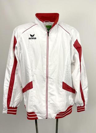 Куртка фірмова спортивна erima, білого кольору, якісна