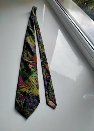 Винтажный галстук с цветами daniel hechter