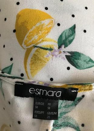 Две блузы из вискозы  в лимоны от esmara, размер 56 (укр 62-64) и прим 46-48 (укр 52-54-56)4 фото