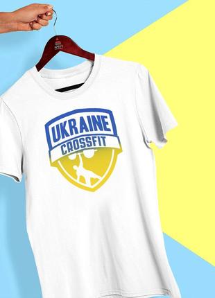 Футболка з принтом "ukraine crossfit" push it