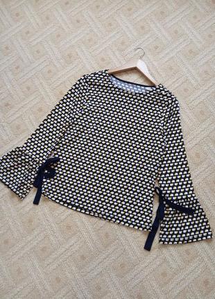 Блуза, блузка, кофта с рукавами клеш и завязками, tcm tchibo, размер евро 36/38