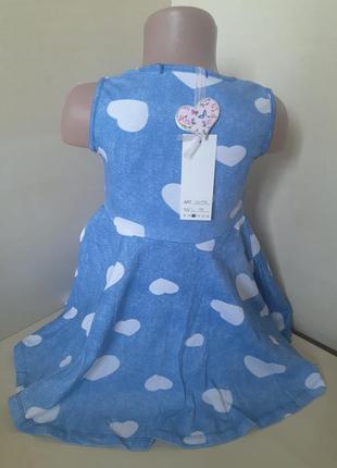 Трикотажное летнее платье сарафан для девочки р.92 - 1285 фото