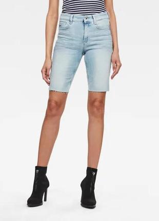 Женские джинсовые шорты g-star raw noxer high slim1 фото