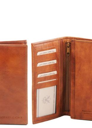 Мужской кожаный кошелек двойного сложения tuscany leather tl1407774 фото