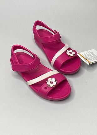 Детские босоножки crocs 23-33, кроксы сандалии дитячі босоніжки крокс девочке оригинал.8 фото