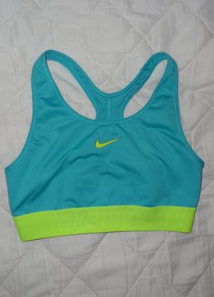 Голубой спортивный топ nike dri fit1 фото