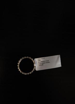 Срібна каблучка new world silver 1.7 mm black spinel stack