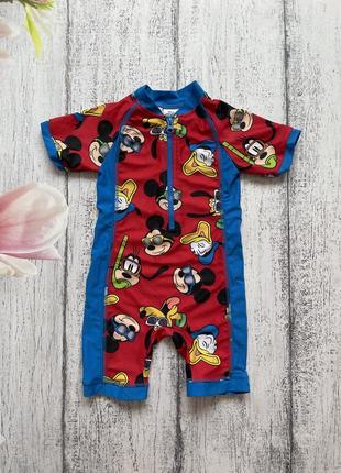 Крутой комбинезон для купания купальник купальный костюм микки disney 12-18 мес,