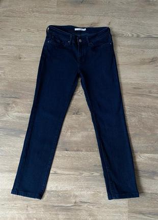 Синие джинсы levis 712 slim