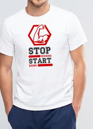 Футболка с принтом "мма: stop wishing start doing" push it