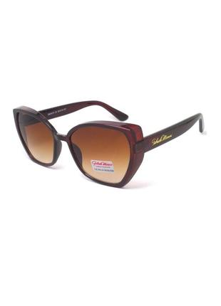 Солнцезащитные очки gabriela marioni нестандартные женские коричневые