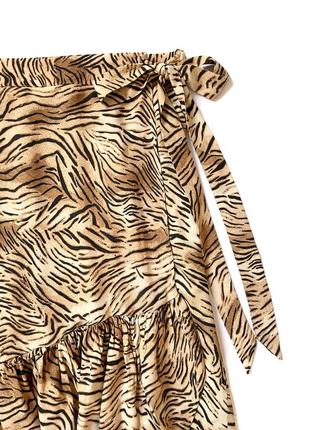 Тигровая юбка на запах new look, l5 фото