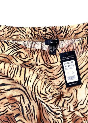 Тигровая юбка на запах new look, l7 фото