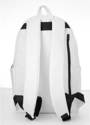 Рюкзак унісекс білий екошкіра8 фото