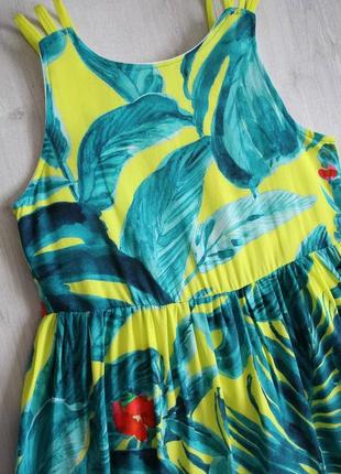 Платье для девочки интересного тропического принта. (128 см.)  nk unsea 86601002867845 фото