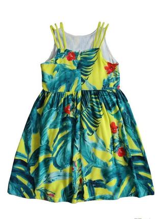 Платье для девочки интересного тропического принта. (128 см.)  nk unsea 86601002867843 фото