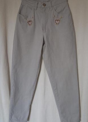 Винтаж! джинсы мом от giesswein р.38 лен/хлопок