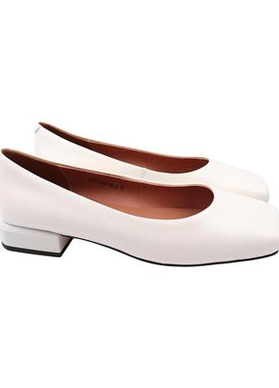 Туфлі жіночі brocoly молочні натуральна шкіра