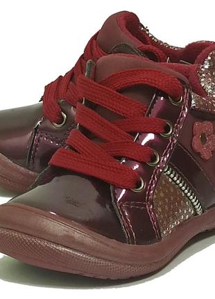 Демісезонні черевики для дівчинки утеплені на флісі 812 apawwa р.20