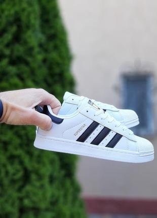 Adidas superstar білі з чорним3 фото