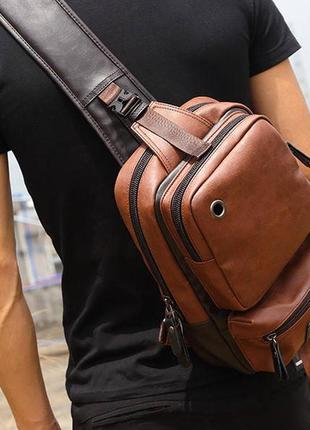 Модная мужская сумка на плечо3 фото