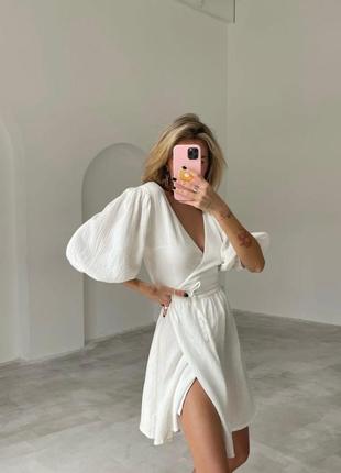 Летний сарафан с красивыми рукавами